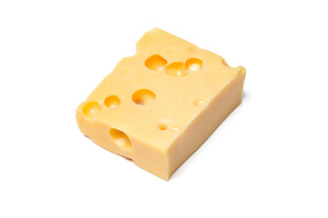 Radamer cheese on a white background