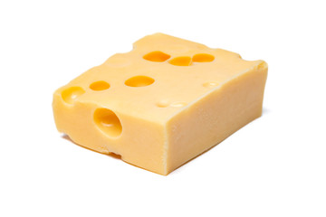 Radamer cheese on a white background
