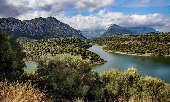 Lago del Cedrino near Dorgali, Sardinia, Italy
