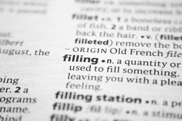 Fototapeta premium Word or phrase Filling in a dictionary.