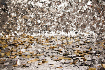 Shiny silver and gold background for the holiday