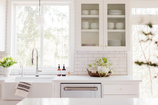White and Neutral Contemporary Kitchen