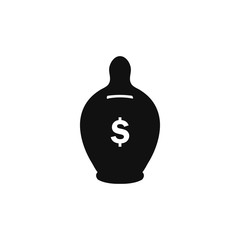 Money Box Icon. Flat style vector EPS.