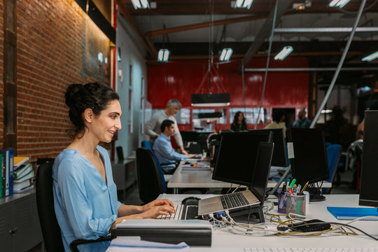 Businesswoman working at the office