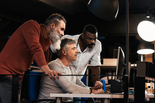 Business group at a workshop in the office
