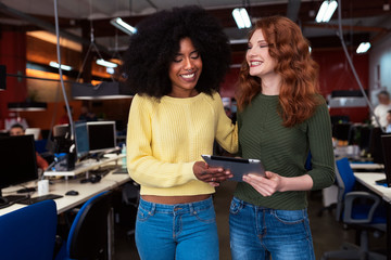 Businesswoman Using device In Office