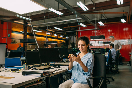 Businesswoman working at the office