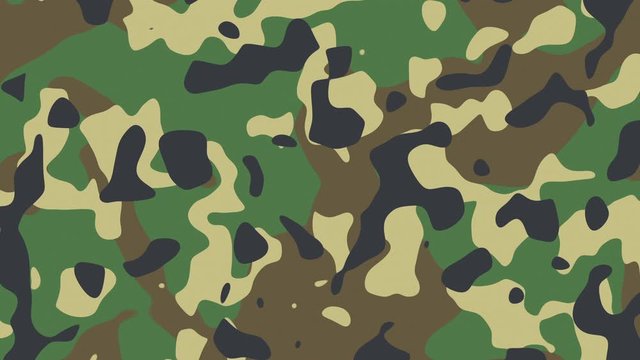Army Jungle Camouflage Animated Background Looping Seamlessly