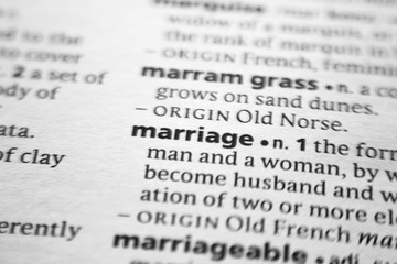 Word or phrase Marriage in a dictionary.
