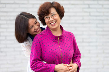 Happy senior asian woman portrait