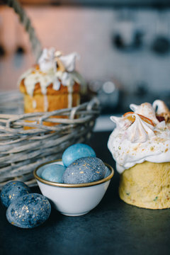 Easter eggs and pastry