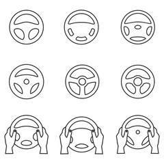 Car steering wheel vector icon, simple logo vector illustration for graphic and web design.