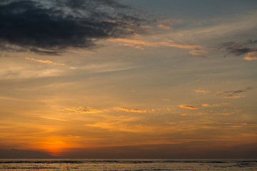 Naklejka na ściany i meble View at Bali island at sunset
