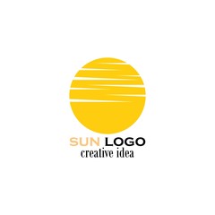 sun logo and icon vector illustration design template
