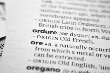 Word or phrase Ordure in a dictionary.