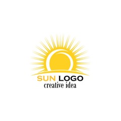 Fototapeta premium sun logo and icon vector illustration design template
