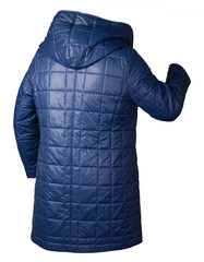 female coat with a hood Isolated on a white background.