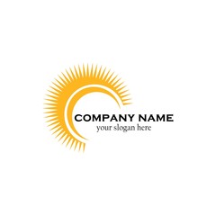 Fototapeta premium sun logo and icon vector illustration design template