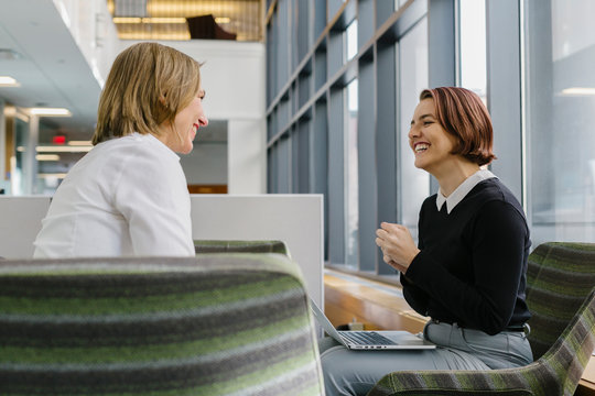 Meeting with Two Businesswoman at Office
