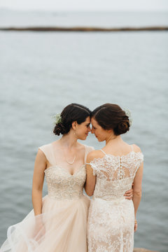 beautiful, happy lesbian wedding