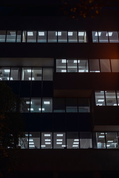 Business building in the evening
