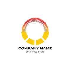 sun logo and icon vector illustration design template