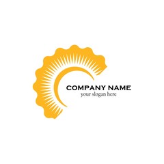 sun logo and icon vector illustration design template