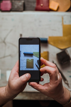 Taking picture of Craft Leather Products