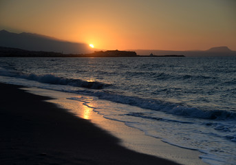 Obraz premium Abend bei Rethymnon, Kreta