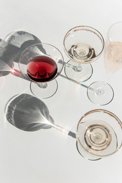 Wine in glasses