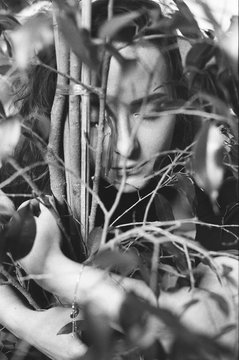 A beautiful film portrait of a woman