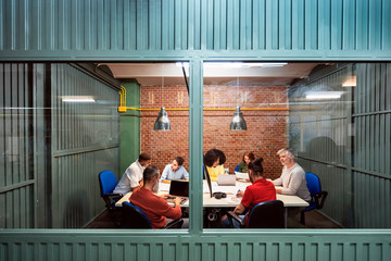 Business group at a workshop in the office