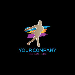 Sport Fitness Winner Champion Man Logo colorful design