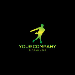 Sport Fitness Winner Champion Man Logo colorful design