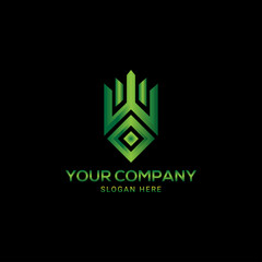 Fototapeta premium Modern W, W, W letter logo design