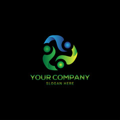 community icon, colorful community logo design