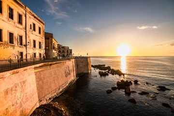 Sunrise at the Siracusa. Sicilia, Italy