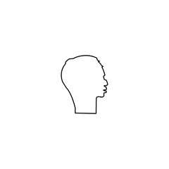 Man brain icon. Mind symbol. Logo design element