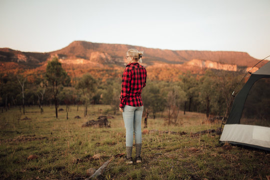 Camping in the Australian outback