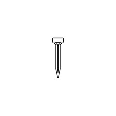 Nail icon. Repair tool symbol. Logo design element