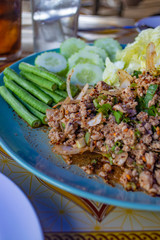 Spicy Minced Pork Salad thai food