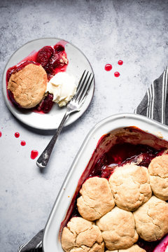 Plum And Ginger Cobbler