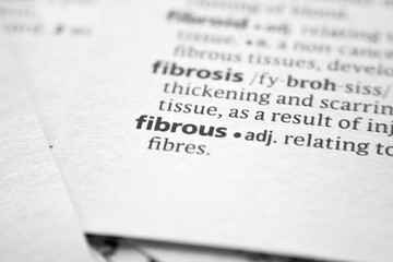 Word or phrase Fibrous in a dictionary.