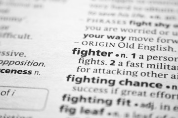Word or phrase Fighter in a dictionary.
