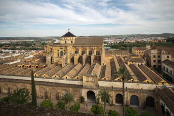 Fototapeta na wymiar Mezquita - Cathedral of Cordoba view from bellfry