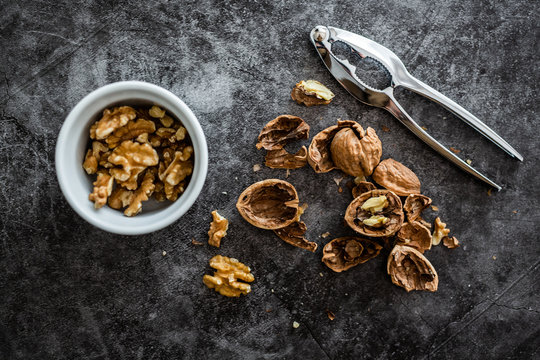 Walnuts on the table
