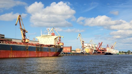 cargo port. Ventspils terminal, Latvia