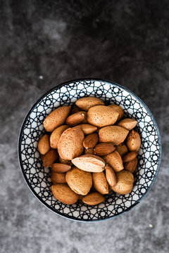 Almonds on a table