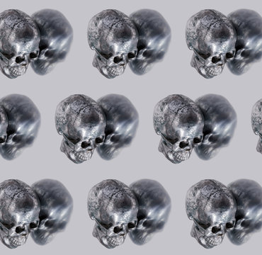 Skull Pattern on Silver