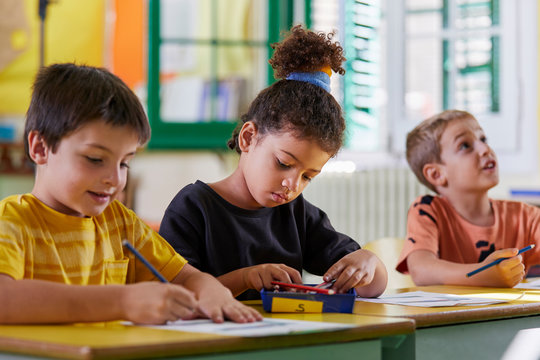 Young pupils during the class activities